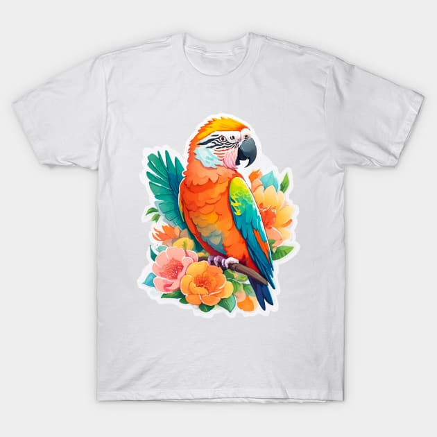 Tropical parrot T-Shirt by Imagination Gallery